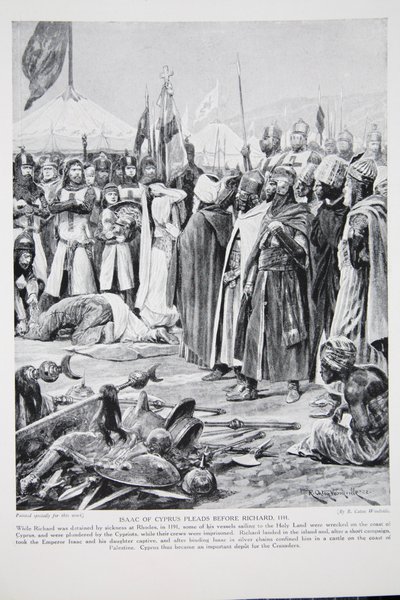 Isaac of Cyprus pleads before Richard, 1191 by Richard Caton Woodville junior